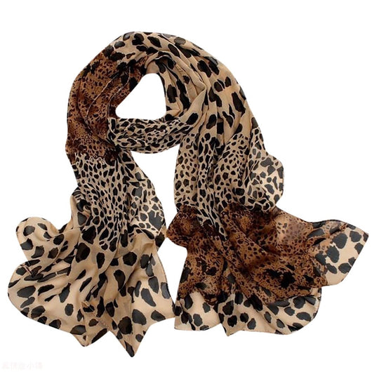 Pañuelo de Seda Estampado Leopardo para Cabello y Cuello - Image 8