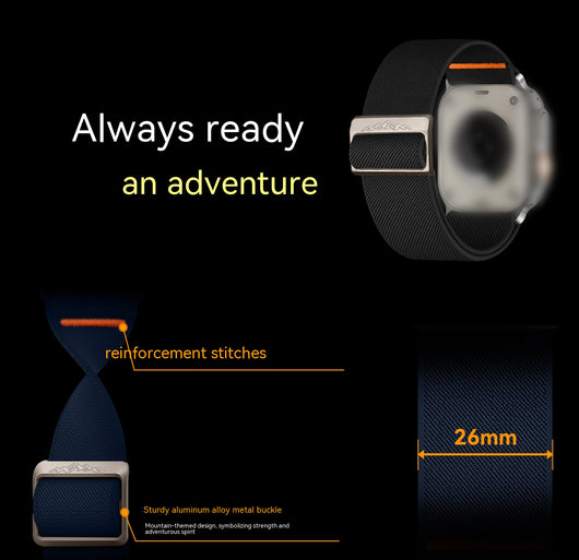 Correa Nylon Elástica Tejida para Apple Watch con Hebilla Ajustable Doble Cara - Image 33