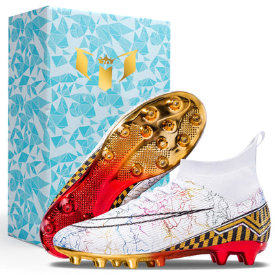 Botines de Fútbol Profesionales con Suela Dorada para Pasto Sintético - Image 25