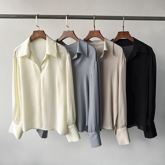 Camisa de Seda Suave con Colgante Cómodo - Image 11