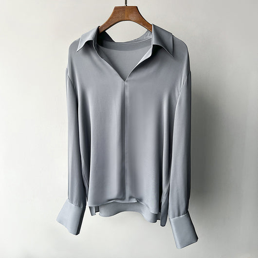 Camisa de Seda Suave con Colgante Cómodo - Image 16