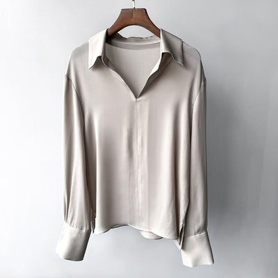 Camisa de Seda Suave con Colgante Cómodo - Image 17