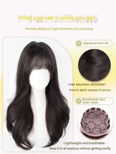 Peluca Larga Rizada de Cabello Completo - Peluca Integral sin Costuras - Image 16