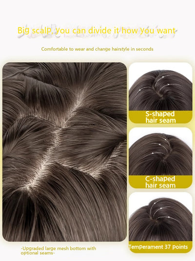 Peluca Larga Rizada de Cabello Completo - Peluca Integral sin Costuras - Image 17
