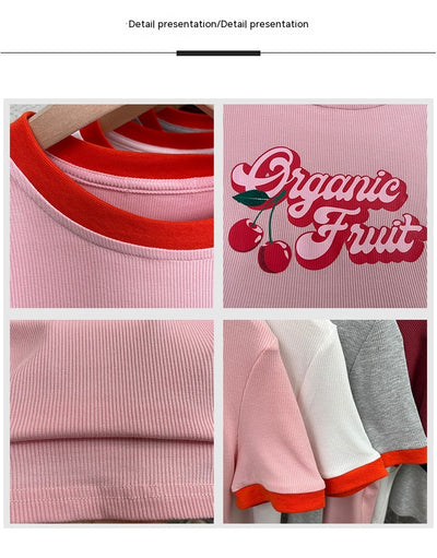 Camiseta Crop Top Ajustada de Manga Corta para Mujer - Image 8