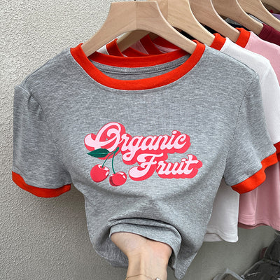 Camiseta Crop Top Ajustada de Manga Corta para Mujer - Image 11