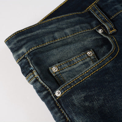 Jeans Azules Rotos con Parches de Cuero - Estilo Urbano de Alta Moda - Image 15