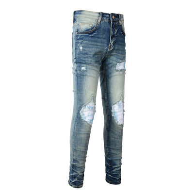 Jeans Rotos con Parches de Color Estilo Retro - Image 25