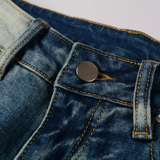 Jeans Rotos con Parches de Color Estilo Retro - Image 31