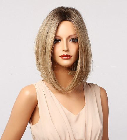 Peluca Corta Liso de Cabello Sintético Resistente al Calor - Image 10