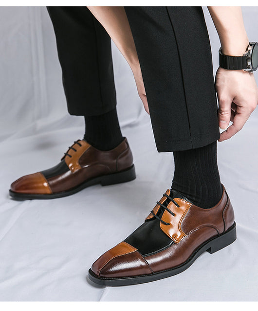 Zapatos de Cuero Talla Grande con Punta Cuadrada - Elegancia Formal y Casual - Image 19
