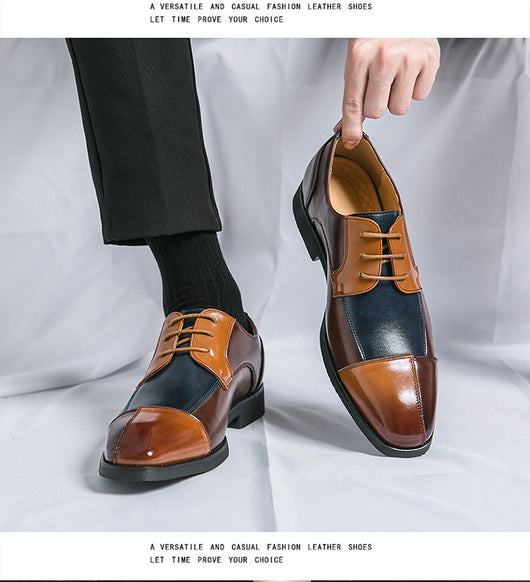 Zapatos de Cuero Talla Grande con Punta Cuadrada - Elegancia Formal y Casual - Image 23
