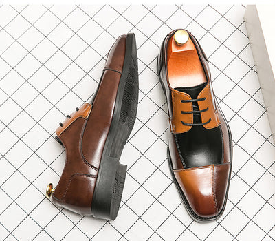 Zapatos de Cuero Talla Grande con Punta Cuadrada - Elegancia Formal y Casual - Image 28