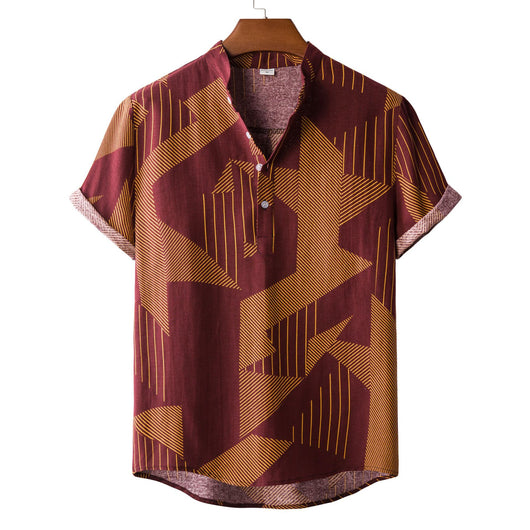 Camisa de Lino Floral Casual para Hombre - Image 9