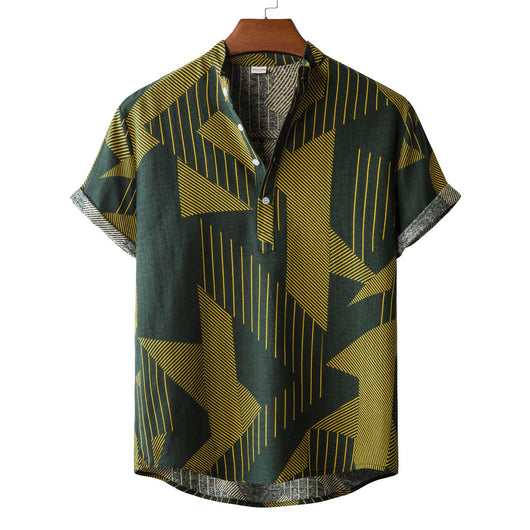 Camisa de Lino Floral Casual para Hombre - Image 12