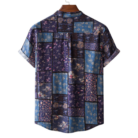 Camisa de Lino Floral Casual para Hombre - Image 13