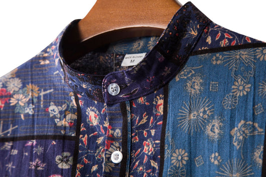 Camisa de Lino Floral Casual para Hombre - Image 15