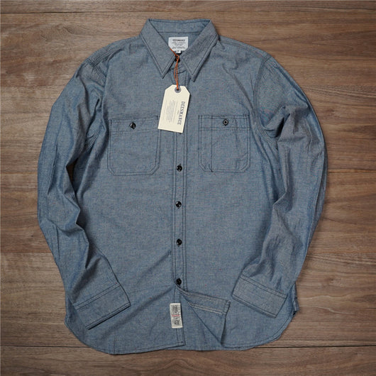Camisa Casual Retro Slim Fit con Bolsillos para Hombre - Image 14