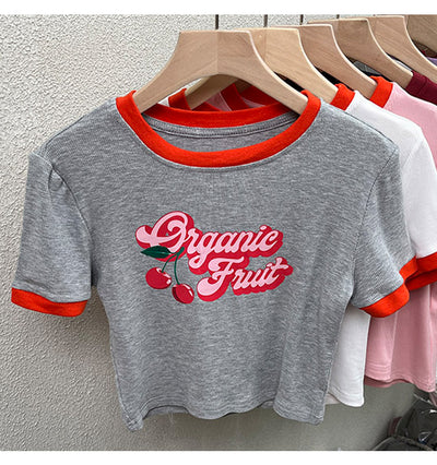 Camiseta Crop Top Ajustada de Manga Corta para Mujer - Image 23