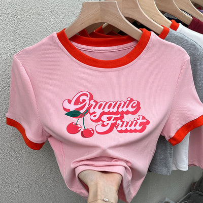 Camiseta Crop Top Ajustada de Manga Corta para Mujer - Image 24