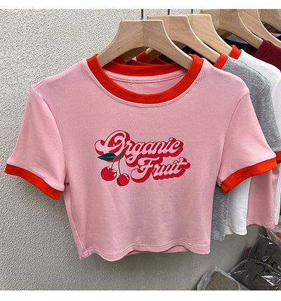 Camiseta Crop Top Ajustada de Manga Corta para Mujer - Image 25