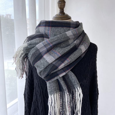 Bufanda Cuadros Mujer - Abrigo Otoño e Invierno - Image 18