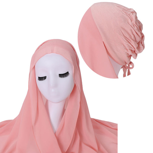 Pañuelo Capucha de Gasa Perlada con Elástico Ajustable - Image 66