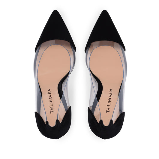 Zapatos de Tacón Alto Puntiagudo con Detalles en PVC - Image 64