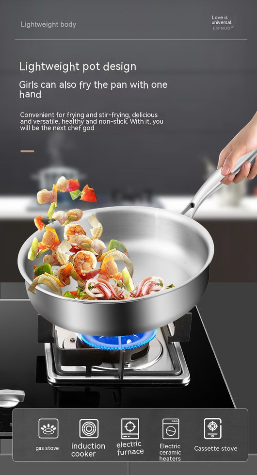 Sartén de Acero Inoxidable 316L sin Recubrimiento para Cocina - Image 24