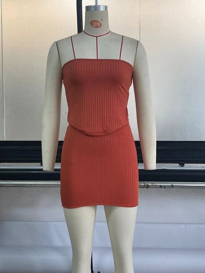 Conjunto Falda y Top Tubo Tejido con Diseño Irregular - Image 45