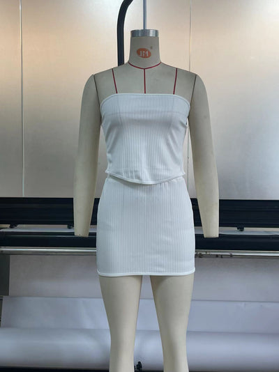 Conjunto Falda y Top Tubo Tejido con Diseño Irregular - Image 47