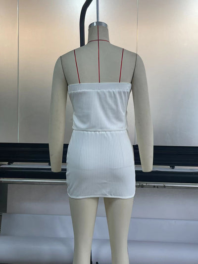 Conjunto Falda y Top Tubo Tejido con Diseño Irregular - Image 48