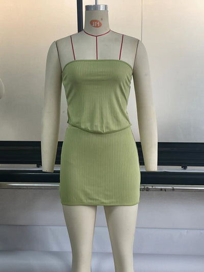 Conjunto Falda y Top Tubo Tejido con Diseño Irregular - Image 49