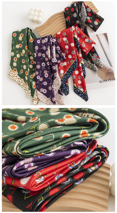Pañuelo de Seda Estampado Diente de León - Accesorio Profesional Tendencia - Image 22