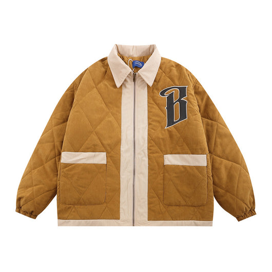 Abrigo Térmico Acolchado Hombre Estilo Retro Solapas Anchas - Image 17