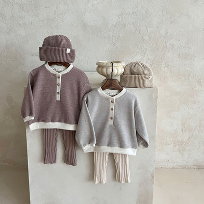 Leggings Tejidos para Bebé y Niño Pequeño con Rayas Hundidas - Image 20