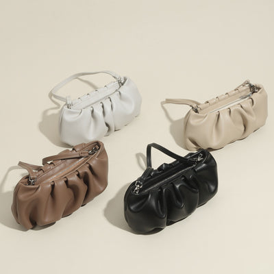 Bolso de Cuero Genuino con Pliegues y Asa Simple - Image 11