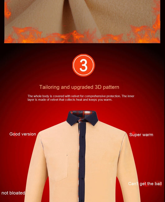 Camisa Térmica Acolchada a Cuadros para Hombre - Image 37