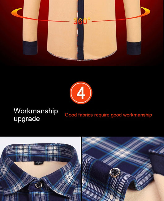 Camisa Térmica Acolchada a Cuadros para Hombre - Image 38