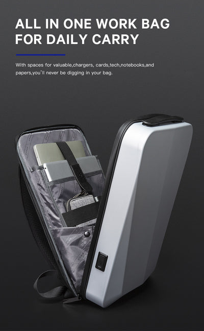 Mochila Ejecutiva Impermeable con Compartimento para Laptop - Diseño Profesional en Carcasa Rígida - Image 14