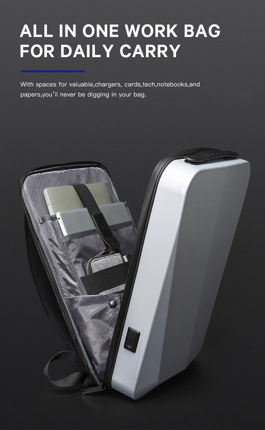Mochila Ejecutiva Impermeable con Compartimento para Laptop - Diseño Profesional en Carcasa Rígida - Image 14