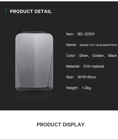 Mochila Ejecutiva Impermeable con Compartimento para Laptop - Diseño Profesional en Carcasa Rígida - Image 23