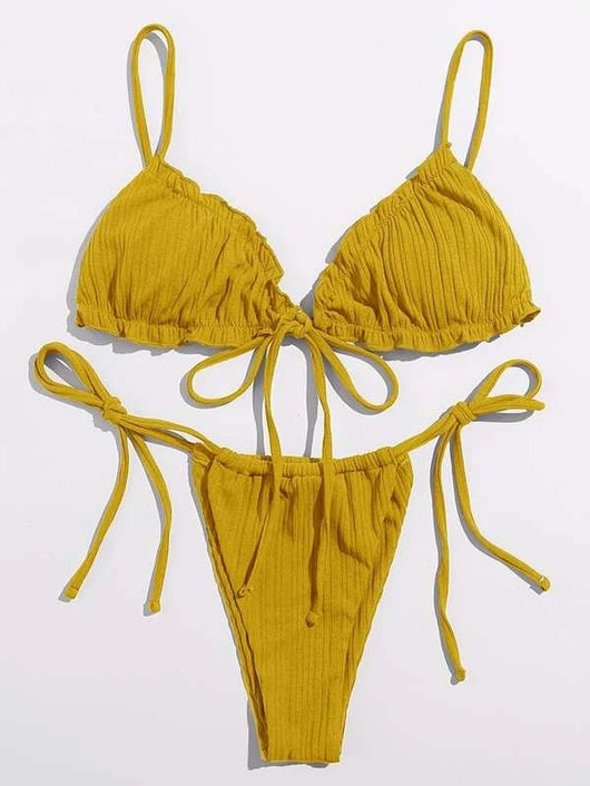 Bikini Triangular Sexy Estilo Europeo con Correa Ajustable - Image 9