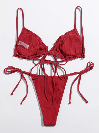 Bikini Triangular Sexy Estilo Europeo con Correa Ajustable - Image 11