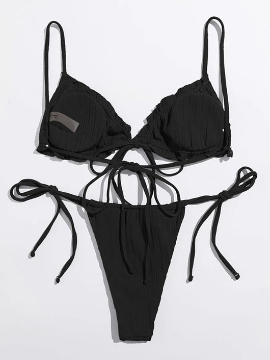 Bikini Triangular Sexy Estilo Europeo con Correa Ajustable - Image 12
