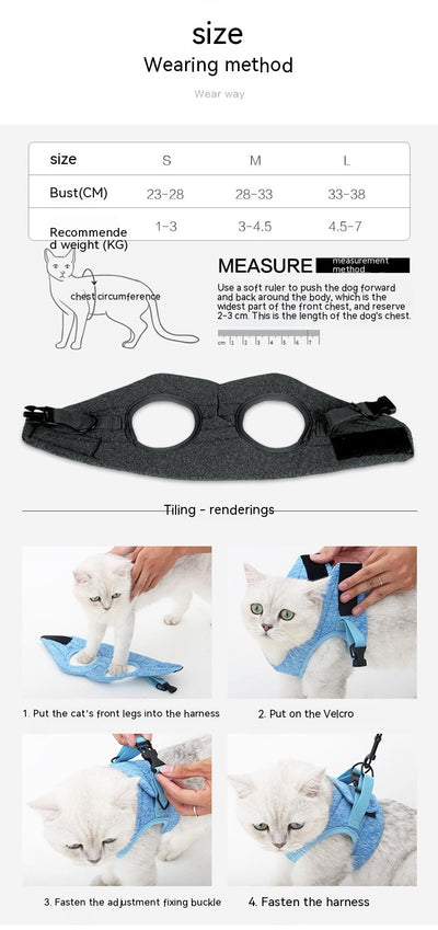 Arnés de Pecho Antiescapes para Gatos con Correa de Seguridad - Image 26