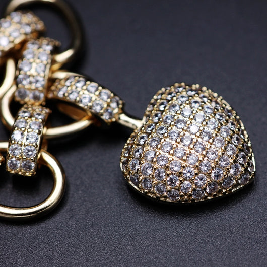 Conjunto de Collar y Pulsera Corazón con Micro Incrustaciones - Image 12