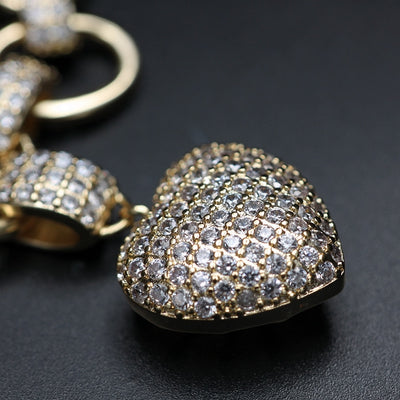 Conjunto de Collar y Pulsera Corazón con Micro Incrustaciones - Image 13