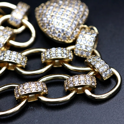 Conjunto de Collar y Pulsera Corazón con Micro Incrustaciones - Image 14