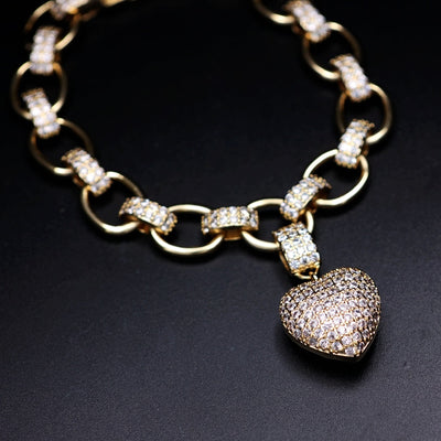 Conjunto de Collar y Pulsera Corazón con Micro Incrustaciones - Image 15